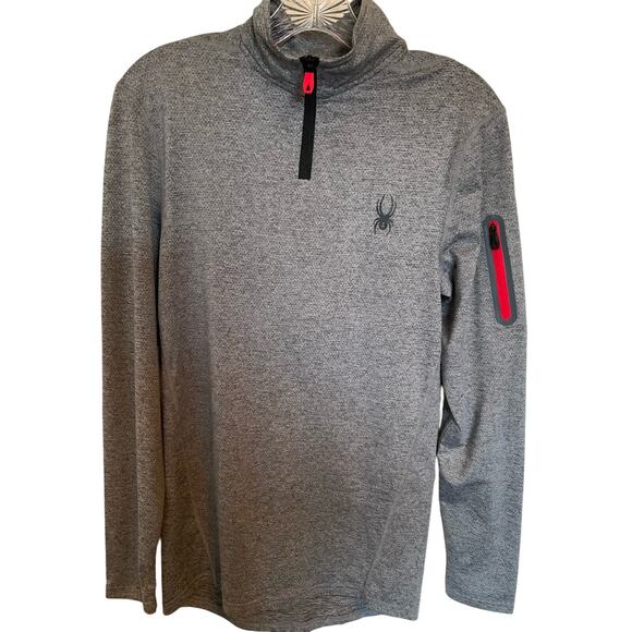 Spyder 1/4 zip pullover men's size small, gray nwt - Picture 1 of 9